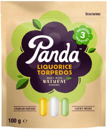 Panda Liquorice Triple Treat! Special Selection of Licorice Coated in creamy chocolate Liquorice Torpedos and Black Liquorice Bears - Fat free Vegan Licorice made with Natural Colours & Flavours - Buy Online on GoSupps.com