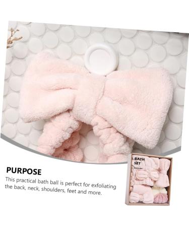 Baluue 2 Sets Dry Hair Towel Set Esponjas Para El Cuerpo Bathroom Supplies Bath Sponge Pink Twisted Yarn - Buy Online on GoSupps.com