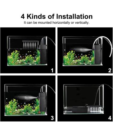 Flintronic 22W Adjustable Aquarium Filter & Pump - 1000L/H Flow for 250L Aquariums | Internal Oxygen Filter with Brush - Buy Online on GoSupps.com