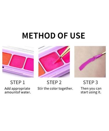 9 Color Glow-in-the-Dark Face Painting Kit - Portable Body Paint Set for Creative Fun | International Shipping - Buy Online on GoSupps.com