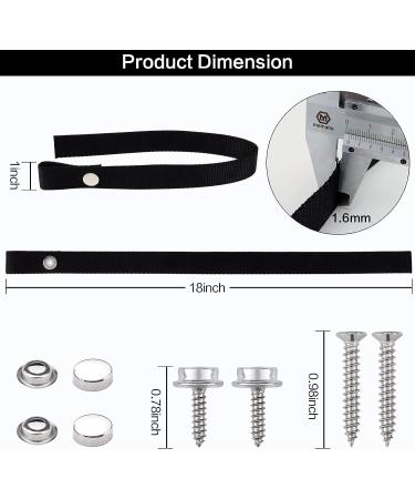 AF ADIFLE 18 Pontoon Boat Ladder Strap with Stainless Steel Snap 2 Pack - UV Resistant & Extra Durable (Black) - Buy Online on GoSupps.com