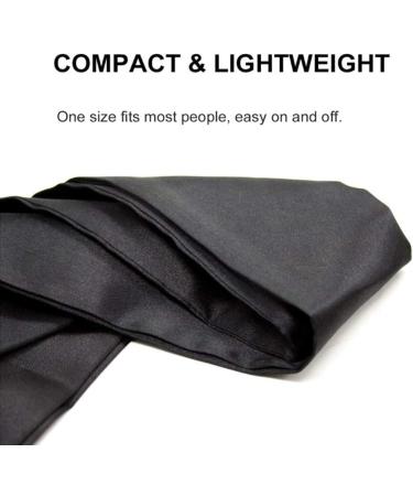 Satin Sleeping Eye Mask 2 Pack - Soft Silk Blindfold for Sleeping Games (Black Red and Black) - Buy Online on GoSupps.com