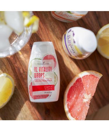 YL Vitality Drops Grapefruit Bergamot 3pk | Young Living Essential Oils | Hydration Boost & Delicious Electrolyte Support - No Sugar or Artificial Colors - Buy Online on GoSupps.com