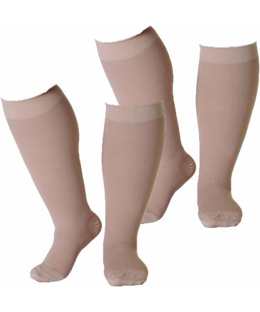 WSYKC Extended Compression Stockings - Max Size 6XL Closed Toe Ideal for Strong Calves (2 Pairs) - International Shipping Available - Buy Online on GoSupps.com