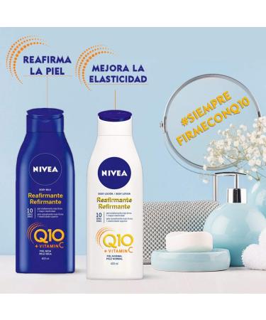 NIVEA Skin Firming Body Lotion with Q10 400 ml for Normal Skin | Hydrating & Tightening Moisturizer | International Shipping Available - Buy Online on GoSupps.com