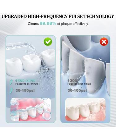 Water Dental Flosser & Teeth Cleaner - 2 Jet Tips 10 Pressure Levels 900ML Oral Irrigator for Family - White - Buy Online on GoSupps.com