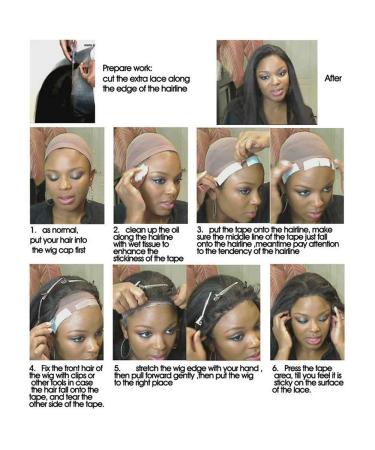 Lace Front Wig Tape - 36 Double Sided Waterproof Adhesive Strips for Hair Extensions & Toupees - Buy Online on GoSupps.com