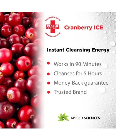 Rescue Detox ICE Cranberry 17 oz Concentrated Cleansing Drink | Works in 90 Minutes up to 5 Hours | With B Vitamins and Stevia - Buy Online on GoSupps.com