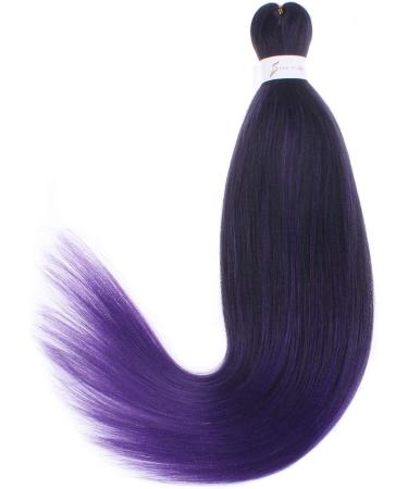 Leeven 8 Packs Purple Braiding Hair Extensions Pre Stretched for Box Braids 26'' Yaki Straight Braiding Hair Synthetic Kanekalon Fiber Hot Water Setting Crochet Braiding Hair Extension /26 Inch 1BPU# 26 Inch (Pack of 8) 1BPU - Buy Online on GoSupps.com