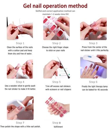 NAILDOKI Nail Stickers 22 Pieces Full Wraps Nail Polish Strips Self-Adhesive Gel Nail Art Decals for Women Girls Uv-003 - Buy Online on GoSupps.com