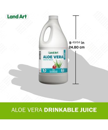 Pure Aloe Vera Juice Pomegranate 1.5L - Cold-Processed from Organic Fresh Leaves for Intestinal Issues Made In Canada - Buy Online on GoSupps.com