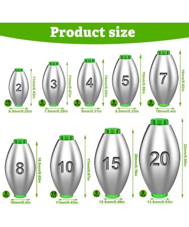 Editbar 55-Piece Punch Fishing Lead Set - Sinker Weights for Outdoor Sports | 2g to 20g Fishing Essentials - Buy Online on GoSupps.com