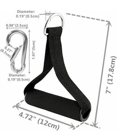 Premium Exercise Pull Handles | Resistance Bands Handles for Pilates Yoga & Strength Training | Dense Foam Wrap | Fitness Equipment - Black (1 Pair - Buy Online on GoSupps.com