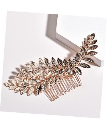 Ipetboom Comb Face Brush Cleansing Leaf Decor Bride Hair Accessories Wedding Bridal Headpieces Wedding D cor Wedding Decorations for Ceremony Gold Decor Women's Leaves Zinc Alloy Decorate - Buy Online on GoSupps.com
