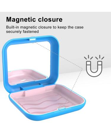 Shop BVN Braces Box | Durable Denture Container for Travel - Blue | Ideal for Dentures & Braces | International Shipping - Buy Online on GoSupps.com