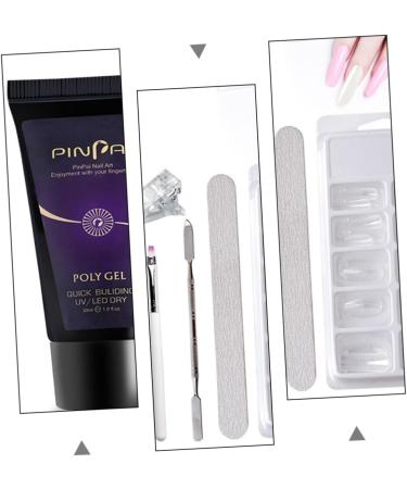 FRCOLOR 1set Set Nail Extension Glue Set Nail Enhancement Trial Kit Manicure Extension Gel Nail Art Brush Nail Polish Gel Kit Manicure Kit Nail Gel Nail Lengthen Kit Manicure Tools Plastic 16x5cm Picture 7 - Buy Online on GoSupps.com