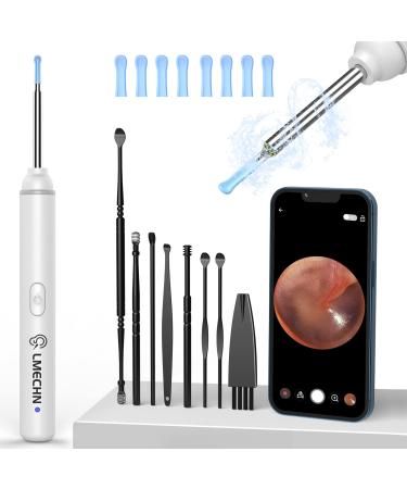 Ear Wax Removal Tool  LMECHN Ear Cleaner with 1920P HD Camera  Earwax Remover with 8 Pcs Ear Set  Otoscope with 6 LED Lights  Ear Wax Removal Kits for iPhone  iPad  Android Phones(White)