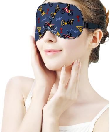LynaRei Cute Dirt Bike Sleep Mask for Men and Women - Adjustable Super-Smooth Eye Mask for Travel and Nap - Style-3 - Buy Online on GoSupps.com