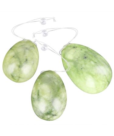 Solustre Yoni Eggs for Women - Nephrite Jade Massage Balls for Pelvic Floor Strengthening & Cone Exercises - Buy Online on GoSupps.com