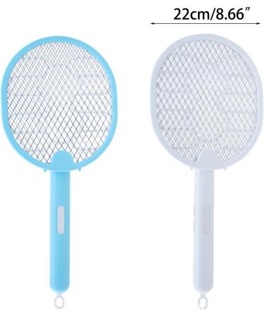 Hang-Electric Swatter Outdoor Zapper 180 Degree Foldable Racket Household Ultraviolet-Fly Swatter Electric Racket Rechargeable USB Anti Fly Mosquitoes led Blue - Buy Online on GoSupps.com