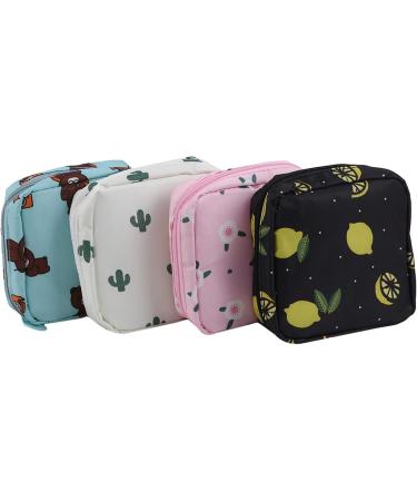 Bigsweety Women's Binding Storage Bag - Durable Tampon Organizer & Hygiene Pocket for Women & Girls - Black Lemon - Buy Online on GoSupps.com