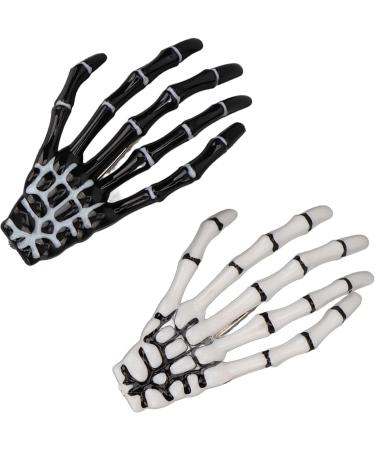 3 Pair Halloween Skeleton Hands Bone Hair Clips Delicate Punk Rock Horror Hair Clip for Women Girls Hair Accessories - Buy Online on GoSupps.com