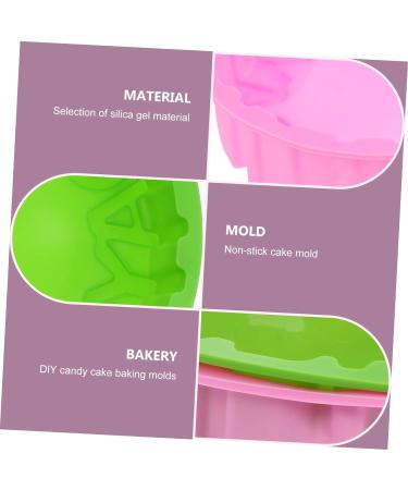 HOMSFOU 2pcs Happy Birthday Baking Pan Baking Tools Birthday Baking Molds Silicone Bread Rubber Cake Baking Pan Round Cake Pudding Molds Candy Nonstick Silica Gel Chocolate Stick to Bake - Buy Online on GoSupps.com