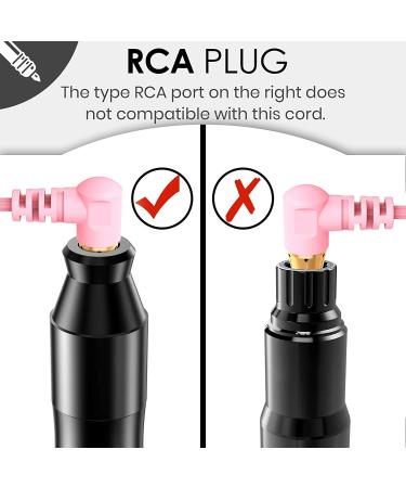 Wormhole Heavy Duty RCA Tattoo Cord - Soft TPE Wire for Rotary Tattoo Machine in Pink - Buy Online on GoSupps.com