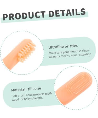 Minkissy Silicone Baby Toothbrush Set | Childrens Toothbrush with Banana Bite Ring | Premium Mouth Protection & Cleaning Gel Pink - Buy Online on GoSupps.com