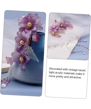 FRCOLOR Clip Chinese Archaistic Chain Hair Clip Bride Headpieces for Wedding Chinese Hair Accessories Hair Barrettes Tassel Hairpin Miss Pair Clip Acrylic - Buy Online on GoSupps.com