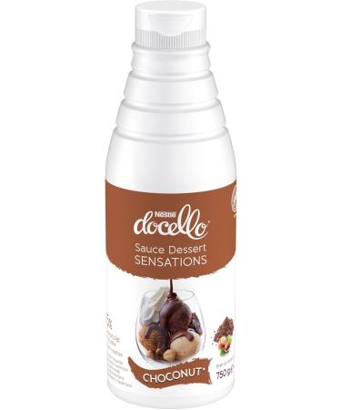 NESTL DOCELLO Sauce Sensation Choconut - Sauce Dessert Chocolat-Noisette - Cacao Certifi Rainforest Alliance - Aide la P tisserie Topping Nappage G teau Coulis - Bouteille Squeeze - 750g Chocolat-Noisette 750 ml (Lot de 1) - Buy Online on GoSupps.com