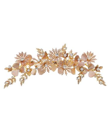 Golden Hair Clips | Golden Sparkly Hairpins - Retro Handmade Hair Accessories for Gatherings Festivals Wedding Events
