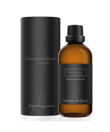 Hotel Collection Diffuser Oil Home Luxury Scents 100ML Natural Sandalwood Serenity Essentail Oils for Cold-Air HVAC Aromatherapy Diffuser Hotel Scent for Scent diffuser