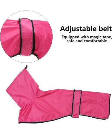 Buy Geyecete Greyhound Light Dog Jacket | Waterproof Adjustable Wind Coat for Greyhounds & Whippets | Reflective Pink Poncho Size L (Back Length: 61-64cm) - International Shipping Available - Buy Online on GoSupps.com