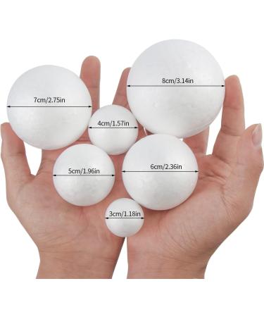 LOKIPA 30-Piece White Polystyrene Foam Balls Set for Art, Crafts, and Decor - 3-8cm Sizes - DIY & School Projects - Buy Online on GoSupps.com