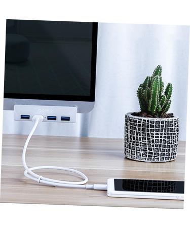 Beavorty 3-Pc USB 3.0 Hub with Power Supply Connector - 4-Port Charger Clips (Silver) - 8.9x4.6cm - International Shipping - Buy Online on GoSupps.com