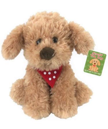Plush 20cm Scruffs The Cockapoo Puppy Dog With Polka Dot neckerchief.NEWBORN