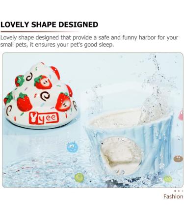 POPETPOP Hamster Hideout Hamster Nest Bathtub Accessories Animal Cage Cartoon Hamster Small Hamster House Summer Pet Supplies - Buy Online on GoSupps.com