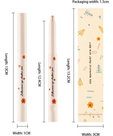 Waterproof High-Gloss Eye Shadow Pen Eyeshadow Stick Shimmer Eyeshadow Pencil Ultra Pigmented and Long Lasting Cream Eye Shadow Pen - (1# Orange) - Buy Online on GoSupps.com