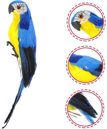 Toyvian 5pcs Sculptures Vivid Statue Desktop Supply Adornment Realistic Figure Birds Ornament Blue for 20x5cmx5pcs Bluex5pcs - Buy Online on GoSupps.com