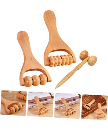 Lurrose 12 STK Hand Roller Massage Tools - Acupuncture & Foot Massage Rollers for Leg Arm & Face - Wood Therapy Set (x4 Medium Balls) - Buy Online on GoSupps.com