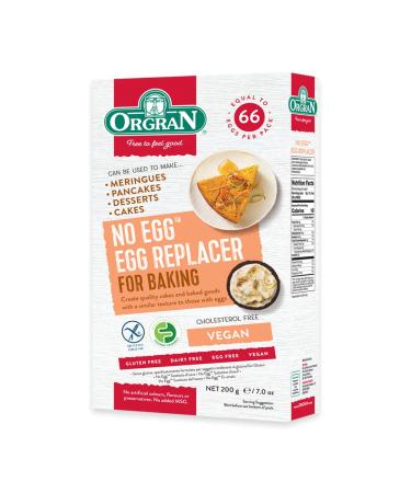 Orgran Egg Replacer | Plant Based Gluten-Free Non-GMO | Natural Egg Replacer | 7.05 OZ | Vegan Egg Substitute For Baking (Pack of 8)