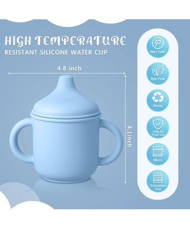 Mimorou 4-Piece Silicone Sippy Cup Set | No Spill Soft Spout Cups for 6-Month-Olds | Dishwasher & Microwave Safe | 5 oz/150ml - Buy Online on GoSupps.com