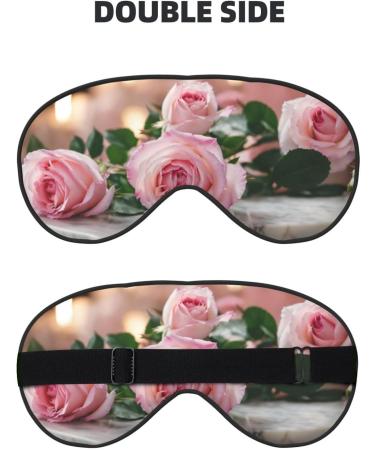 Red Rose Print Soft Eye Mask for Sleep | Cozy Eye Mask for Men & Women | Travel-Friendly Design - Buy Online on GoSupps.com