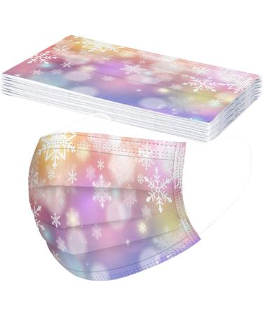Honian 50PC Christmas Disposable Face_Mask for Adults with Holiday Winter Theme Cute Colored Design 3ply Breathable for Women Men (#25 Christmas Disposable Face_mask) - Buy Online on GoSupps.com