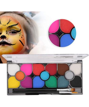 Professional Face & Body Painting Set - 15 Colors DIY Cosmetic Tools with Brush & Storage Box - Buy Online on GoSupps.com