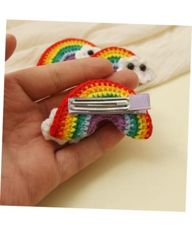 Beavorty 2 Pairs Rainbow Barrettes girl hair clip girl hair side clip girl rainbow hair clips hair bang clip flower hairpin Felt Crafts Accessories Hair Pin child alloy South Korea modeling - Buy Online on GoSupps.com