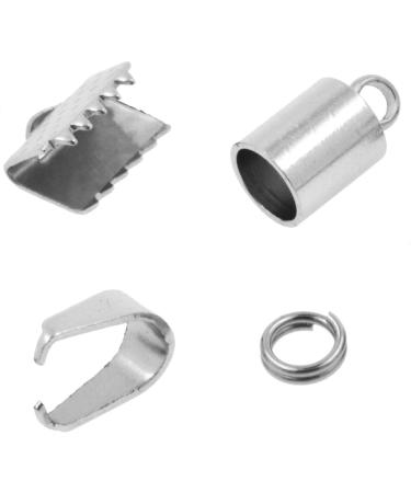 Mandala Crafts Stainless Steel Ribbon Clamps for Jewelry Making - 240 PCs 6mm 8mm 10mm Ribbon End Crimps & Clasps for Bracelets, Necklaces, and Bookmarks - Buy Online on GoSupps.com