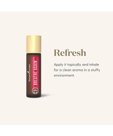 Breathe Again Essential Oil Roll On by Young Living - 10ml for Easy Relief with Copaiba Myrtle & Peppermint - Premium Eucalyptus Blend - Buy Online on GoSupps.com