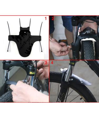 FETESNICE 2 Pcs Mountain Bike Fender Set for 26-29 Wheels - Front and Rear Mudguard for MTB, Plus Size, Fat Bikes - Black - Buy Online on GoSupps.com